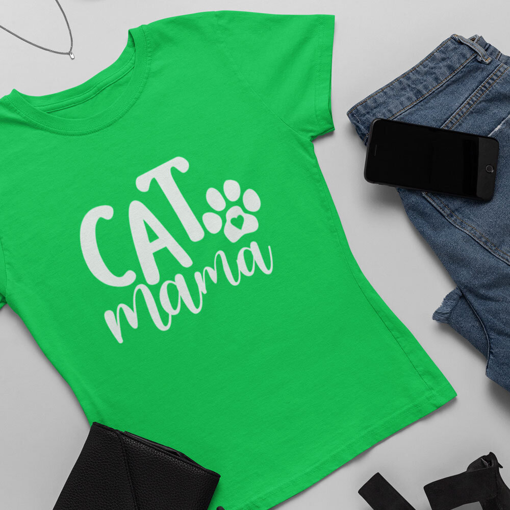 Naisten T-paita Cat mama hinta ja tiedot | Hauskat t-paidat | hobbyhall.fi