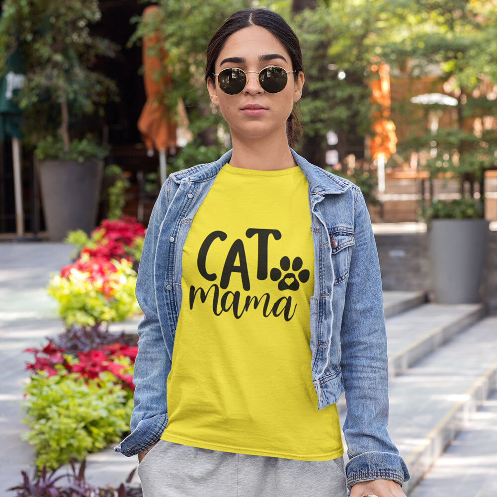 Naisten T-paita Cat mama hinta ja tiedot | Hauskat t-paidat | hobbyhall.fi