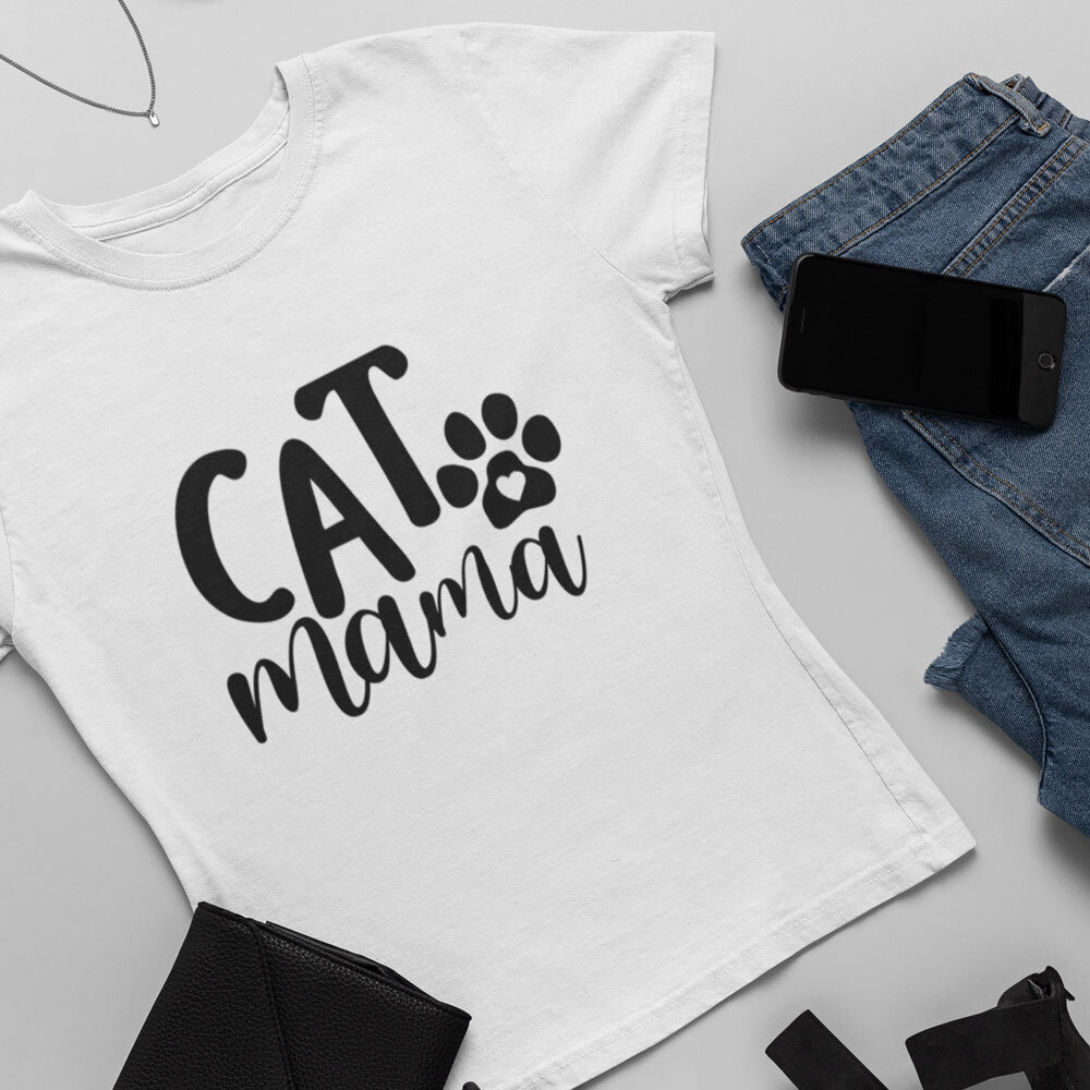 Naisten T-paita Cat mama hinta ja tiedot | Hauskat t-paidat | hobbyhall.fi