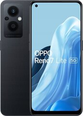 Oppo Reno7 Lite 5G, Dual SIM, 8/128GB, Musta hinta ja tiedot | Matkapuhelimet | hobbyhall.fi