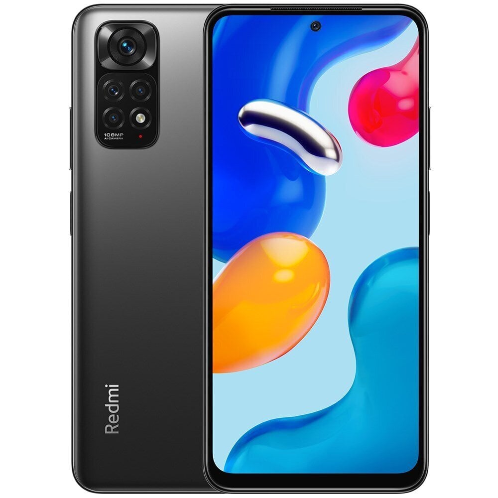 Xiaomi Redmi Note 11, Dual SIM, 6/128GB, Graphite Gray hinta ja tiedot | Matkapuhelimet | hobbyhall.fi