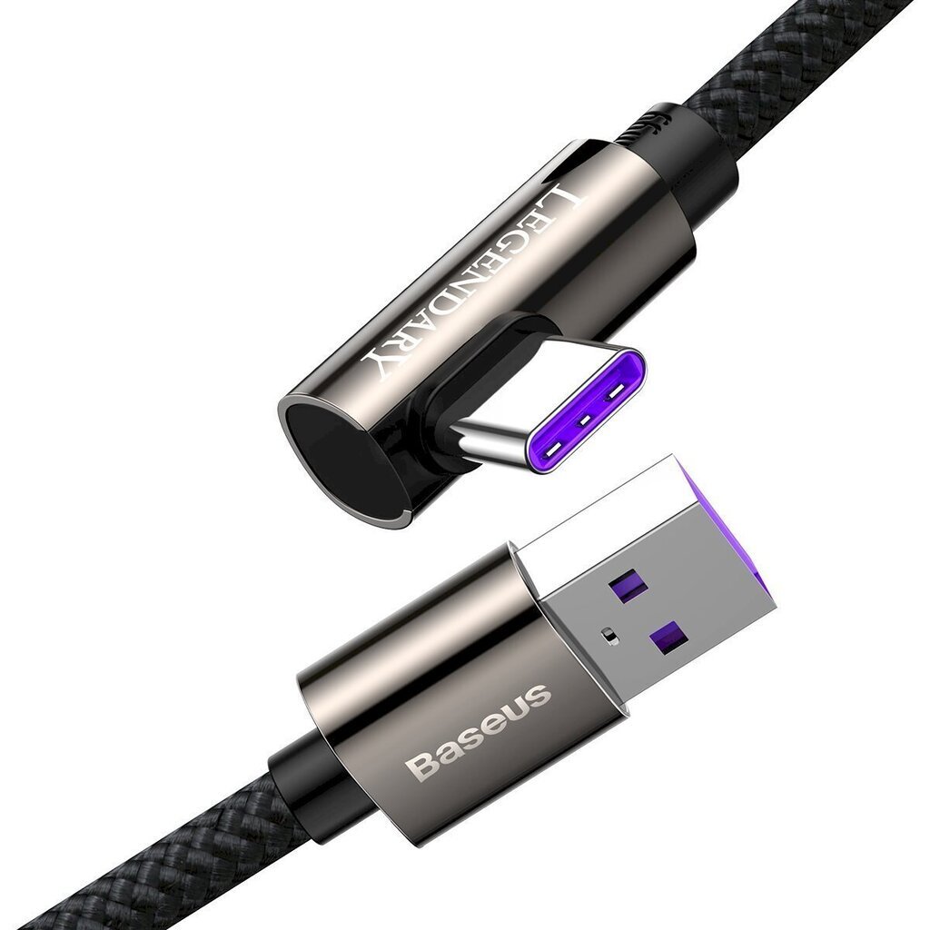 USB-kaapeli USB-C Baseus Legend Series, 66W, 2m (musta) hinta ja tiedot | Puhelinkaapelit | hobbyhall.fi