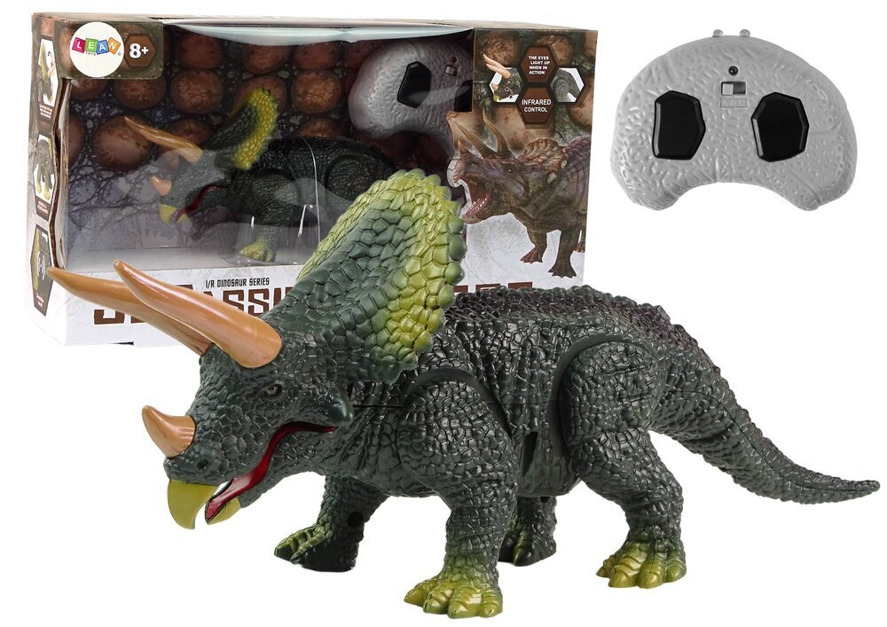 Lean Toys kaukosäätimellä ohjattava dinosaurus Triceratops hinta ja tiedot | Poikien lelut | hobbyhall.fi