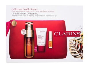 Facial skin care kit Clarins-Double Serum 50 ml, Beauty Flash Balm 30 ml, Lip Comfort Oil 2,5 ml hinta ja tiedot | Kasvoöljyt ja seerumit | hobbyhall.fi