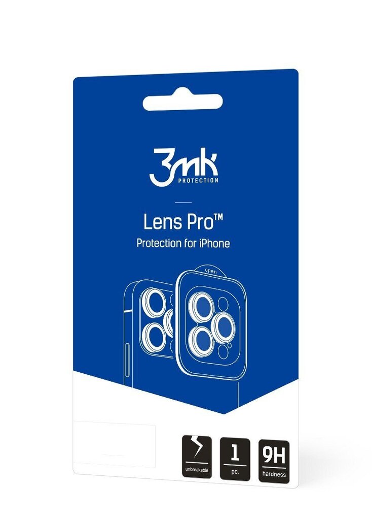 Kameran suojalasi 3MK Lens Pro Apple iPhone 11/12/12 Mini hinta ja tiedot | Näytönsuojakalvot ja -lasit | hobbyhall.fi