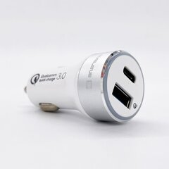 Evelatus QCC03, USB-A/USB-C, 3A Autolaturi hinta ja tiedot | Puhelimen laturit | hobbyhall.fi