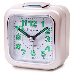 Analoginen herätyskello Timemark, valkoinen, 7,5 x 8 x 4,5 cm hinta ja tiedot | Kellot | hobbyhall.fi