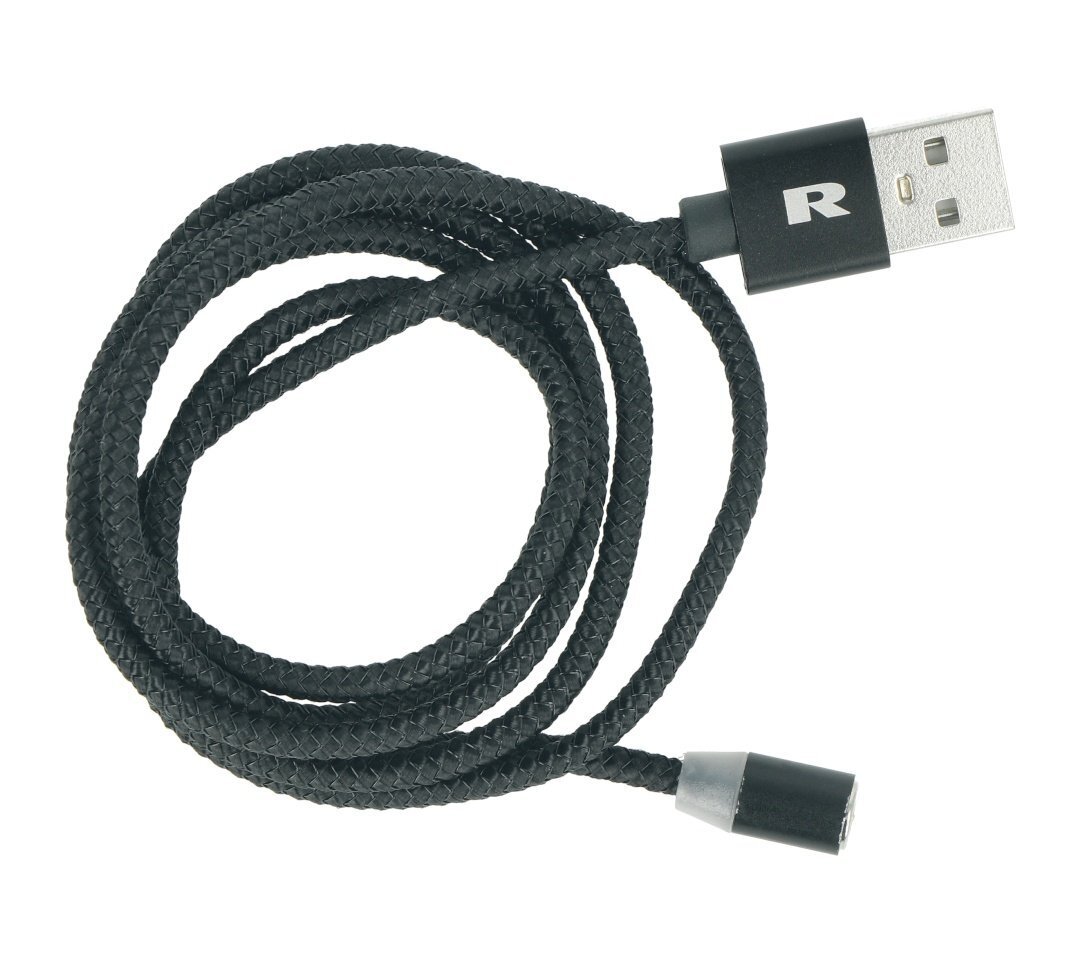 Magneettinen USB-kaapeli 3in1 microUSB, USB C-tyyppi, Lightning 100 cm, musta hinta ja tiedot | Kaapelit ja adapterit | hobbyhall.fi