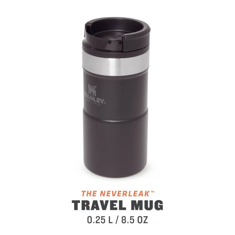 Termosmuki The NeverLeak Travel Mug, 0,25 l, mattamusta hinta ja tiedot | Termoskannut ja termosmukit | hobbyhall.fi