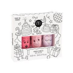 Kynsilakkasetti lapsille Nilmatic set Kids Party B: Cookie, 8 ml + Bella, 8 ml + Elliot, 8 ml hinta ja tiedot | Nailmatic Kids Hajuvedet ja kosmetiikka | hobbyhall.fi