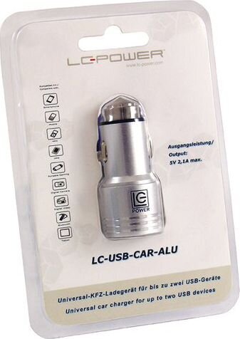 LC-Power LC-USB-CAR-ALU hinta ja tiedot | Puhelimen laturit | hobbyhall.fi