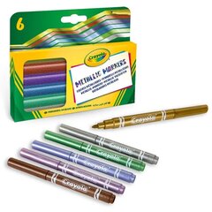 Crayola setti metalliset tussit 6 kpl hinta ja tiedot | Crayola Lapset | hobbyhall.fi