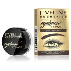 Eveline Cosmetics Eyebrow Pomade kulmakarvavaha, Soft Brown, 4 g hinta ja tiedot | Kulmavärit ja kulmakynät | hobbyhall.fi