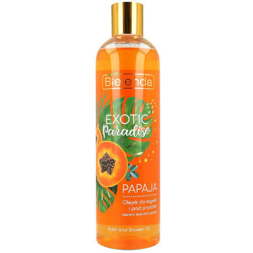 Bielenda Exotic Paradise Papaya Shower & Bath Oil kosteuttava kylpy- ja suihkuöljy, 400 ml hinta ja tiedot | Suihkusaippuat ja suihkugeelit | hobbyhall.fi