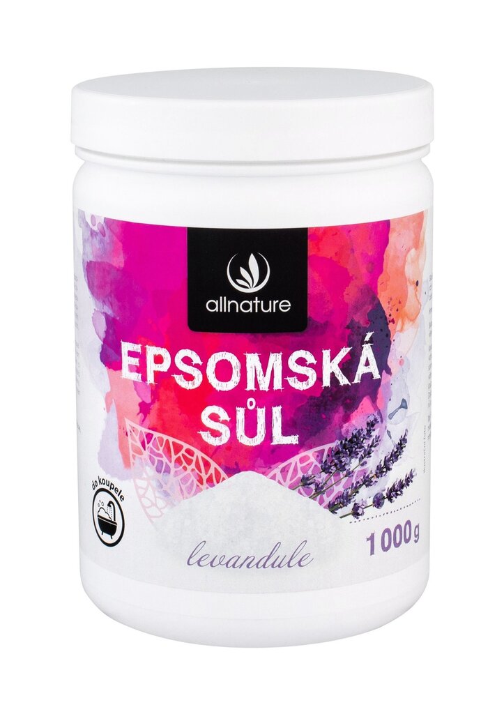 Allnature Epsom-suola laventelilla, 1000 g hinta ja tiedot | Suihkusaippuat ja suihkugeelit | hobbyhall.fi