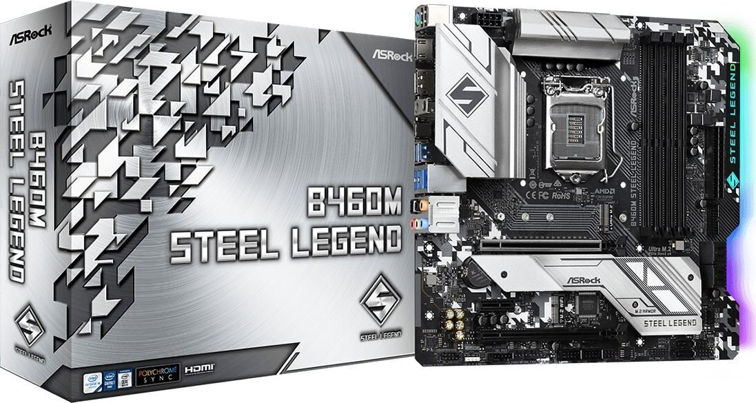 ASRock B460M Steel Legend hinta ja tiedot | Emolevyt | hobbyhall.fi