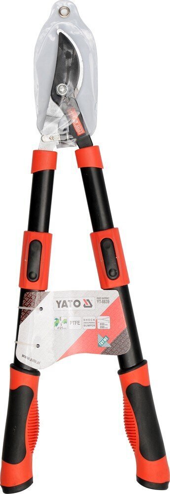 Yato Teleskooppioksaleikkuri kahvoilla 650-900mm Yato (YT-8839) hinta ja tiedot | Puutarhatyökalut | hobbyhall.fi