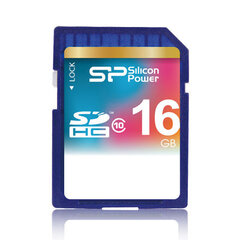 Silicon Power -muistikortti SDHC 16 GB Class 10 hinta ja tiedot | Kameran muistikortit | hobbyhall.fi