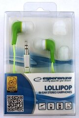 Kuulokkeet Esperanza Lollipop, vihreä hinta ja tiedot | Kuulokkeet | hobbyhall.fi