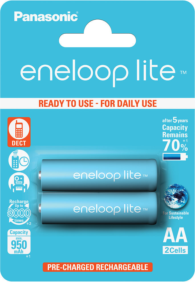 Eneloop Paristot Panasonic BK-3LCCE / 2BE (2 kpl) hinta ja tiedot | Paristot | hobbyhall.fi