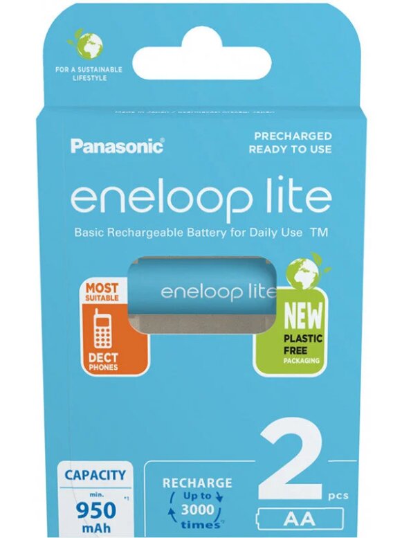 Eneloop Paristot Panasonic BK-3LCCE / 2BE (2 kpl) hinta ja tiedot | Paristot | hobbyhall.fi