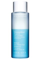 Clarins Instant Waterproof silmämeikinpoistoaine 125 ml hinta ja tiedot | Kasvojen puhdistusaineet | hobbyhall.fi