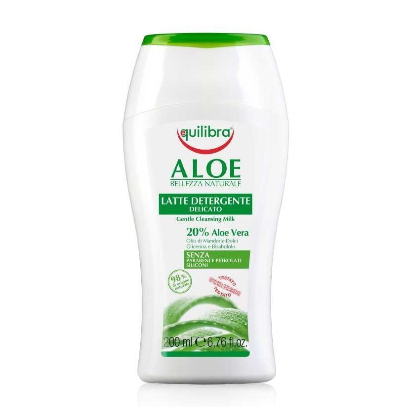 Equilibra Aloe Gentle Cleansing Milk kosteuttava puhdistusmaito kasvoille, 200 ml hinta ja tiedot | Kasvojen puhdistusaineet | hobbyhall.fi