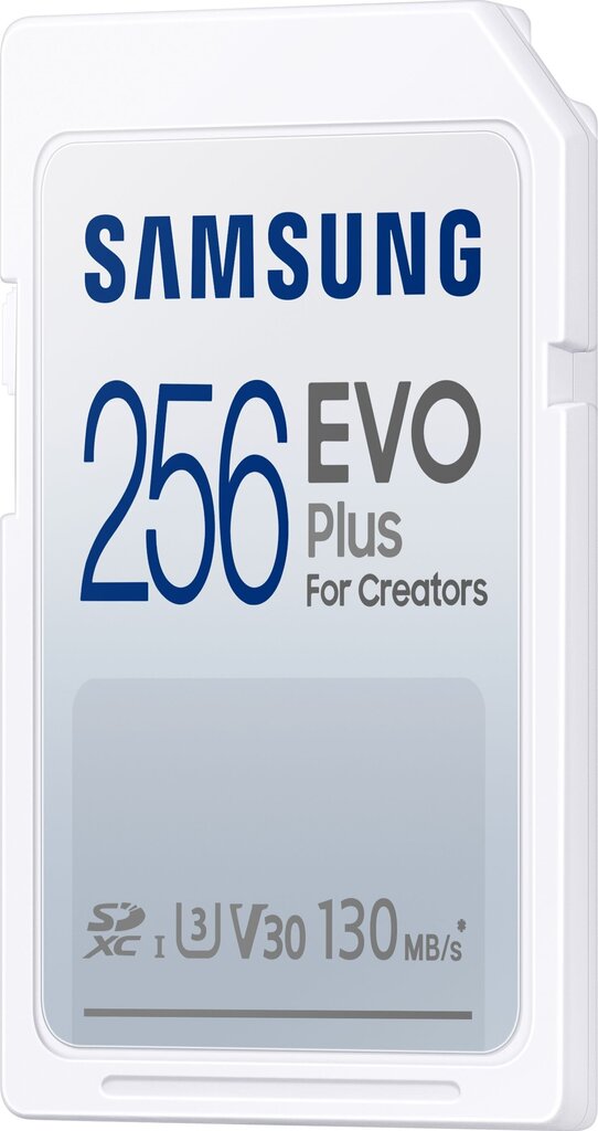 Samsung EVO PLUS SDXC, 256 Gt (MB-SC256K/EU) hinta ja tiedot | Kameran muistikortit | hobbyhall.fi