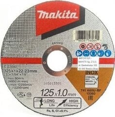 Leikkuulevy E-03040 125 x 1 mm RST/ METALLI Makita hinta ja tiedot | Hiomakoneet | hobbyhall.fi