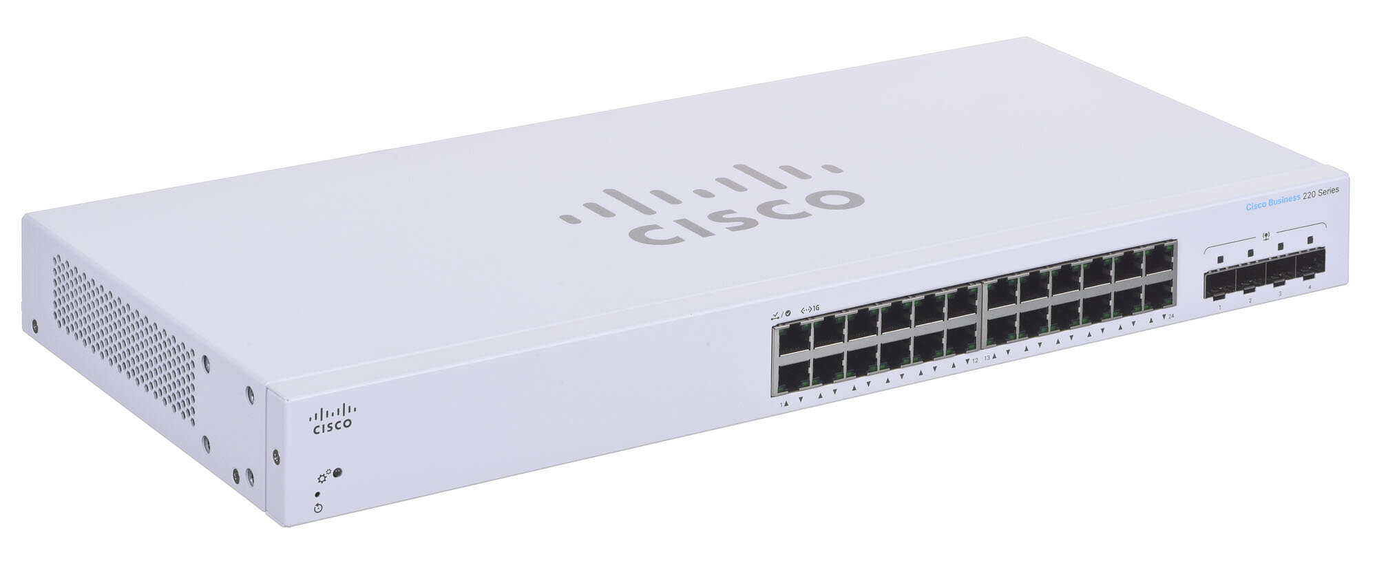Cisco CBS220-24T-4G Managed L2 Gigabit Ethernet (10/100/1000) Power over Ethernet (PoE) 1U valkoinen hinta ja tiedot | Verkkokytkimet | hobbyhall.fi