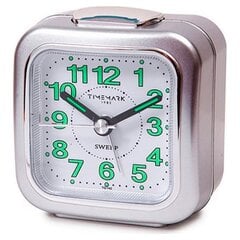 Analoginen herätyskello Timemark, hopea, 7,5 x 8 x 4,5 cm hinta ja tiedot | Kellot | hobbyhall.fi