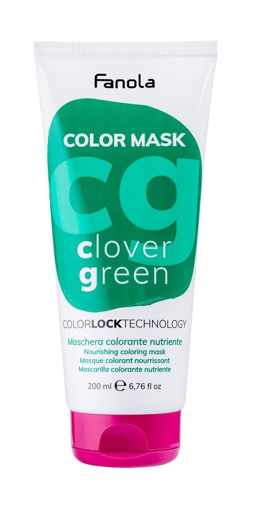 Sävyttävä hiusnaamio Fanola Color Mask Clover Green, 200 ml hinta ja tiedot | Hiusvärit | hobbyhall.fi