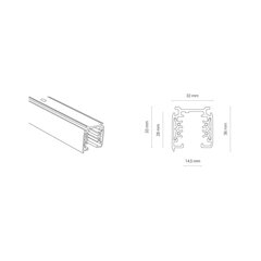 Kisko Nowodvorsk CTLS 3 Circuit 8714, 1m hinta ja tiedot | Kiskovalaisimet ja valokiskot | hobbyhall.fi