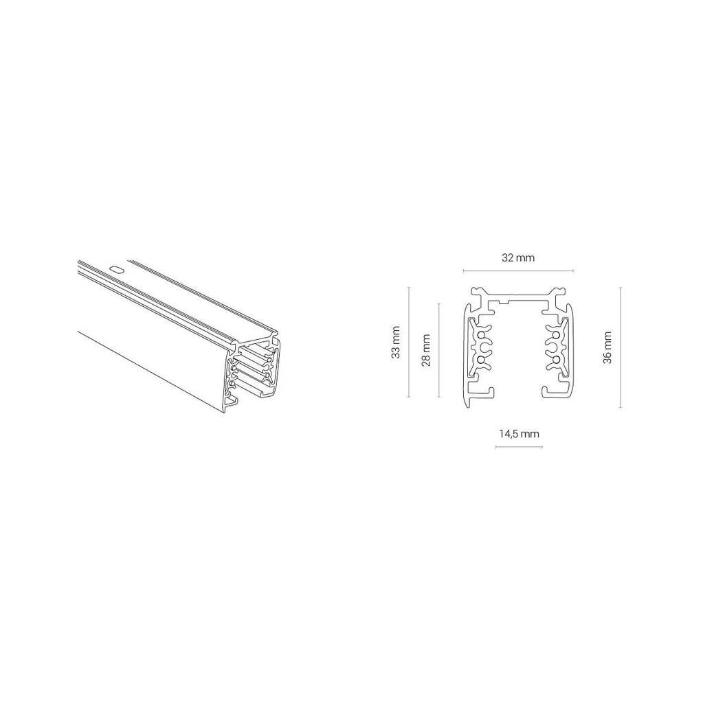 Kisko Nowodvorsky CTLS 3 Circuit 8715, 1m hinta ja tiedot | Kiskovalaisimet ja valokiskot | hobbyhall.fi