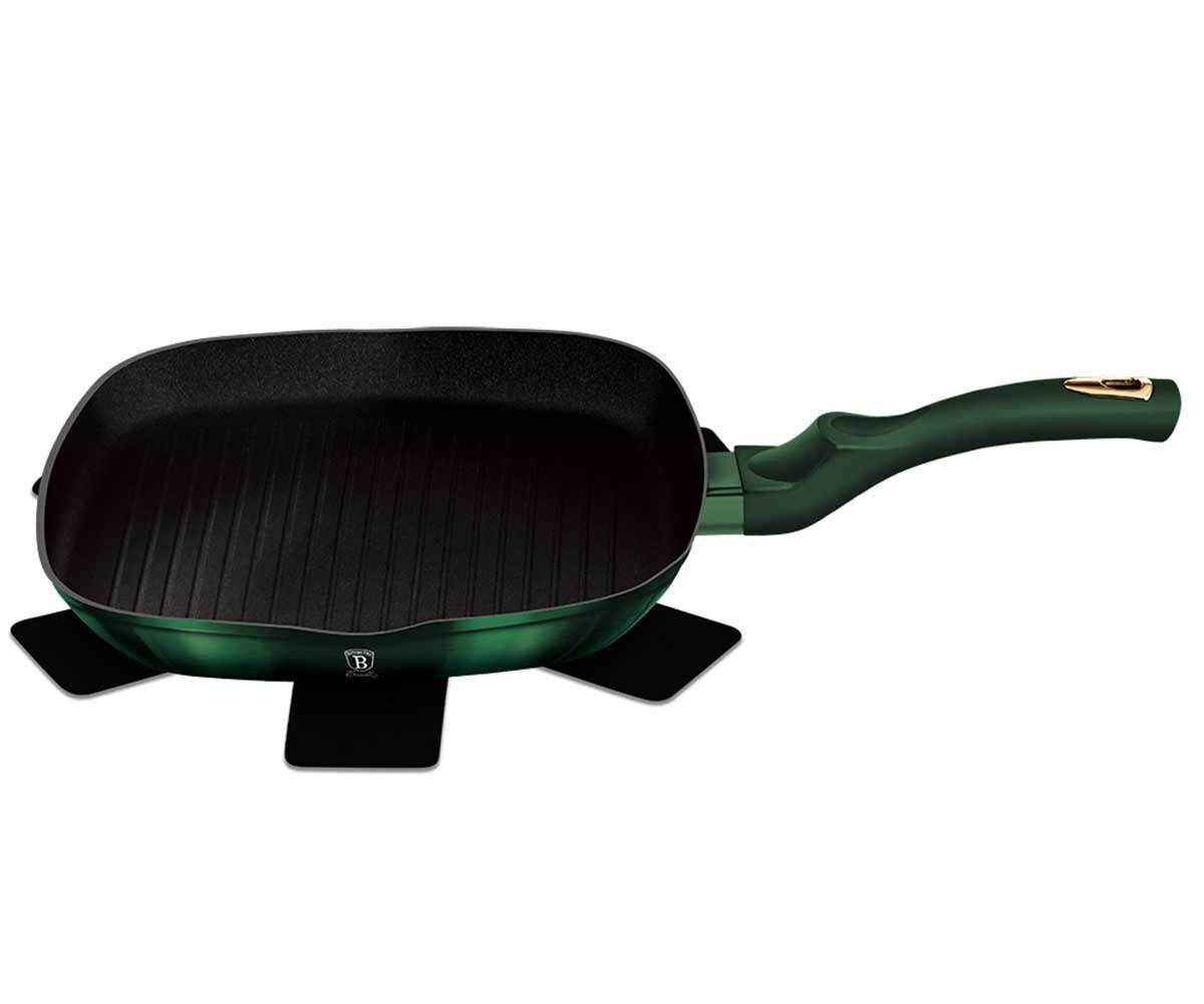 Berlinger Haus Pannu Titatne Grill Fryer 28 cm, vihreä hinta ja tiedot | Paistinpannut | hobbyhall.fi