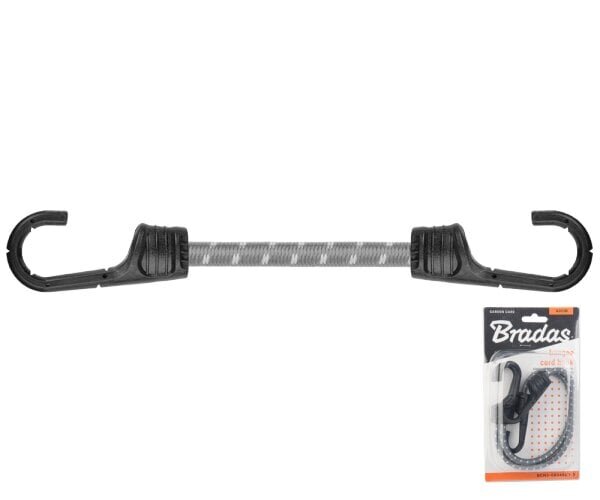 Joustava kiinnityskumi koukuilla Bradas BUNGEE CORD HOOK, 2 kpl, 40 cm hinta ja tiedot | Puutarhatyökalut | hobbyhall.fi