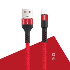 Maxlife MXUC-01 kaapeli USB - microUSB 1,0 m 2A punainen nylon hinta ja tiedot | Puhelinkaapelit | hobbyhall.fi