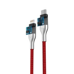 Forever Core Utra Fast MFI PD -kaapeli USB-C - Lightning 1,5 m 2,4 A punainen hinta ja tiedot | Puhelinkaapelit | hobbyhall.fi