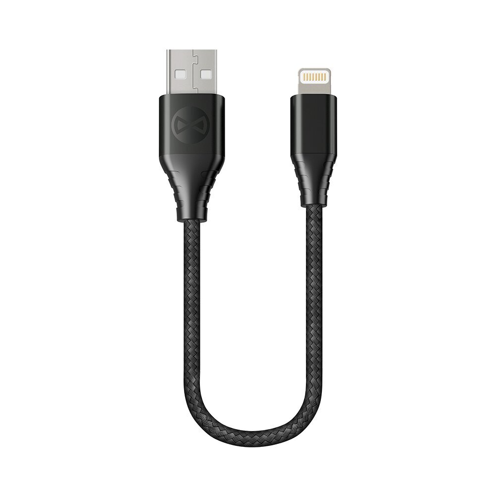 Forever Core MFI-kaapeli USB - Lightning 0,2 m 2,4A musta hinta ja tiedot | Puhelinkaapelit | hobbyhall.fi