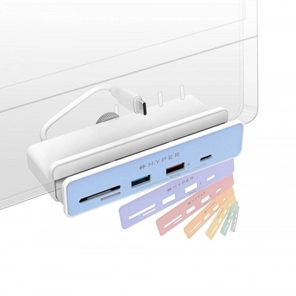 HyperDrive Hyper 6-in-1 USB-C-jakaja iMac 24-tuumaiselle hinta ja tiedot | Adapterit | hobbyhall.fi