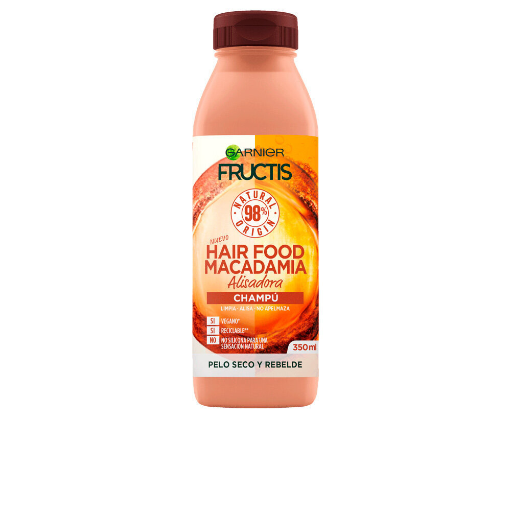Garnier fructis hair food macadamia, suoristava shampoo, 350 ml hinta ja tiedot | Shampoot | hobbyhall.fi