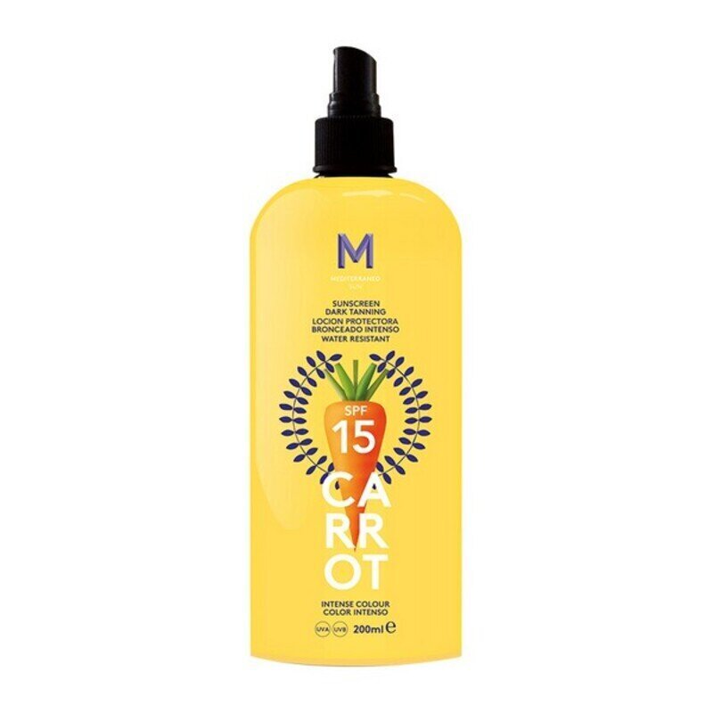 Aurinkovoide Mediterraneo Sun Carrot Sunscreen Dark Tanning Spf15, 100 ml hinta ja tiedot | Aurinkovoiteet | hobbyhall.fi