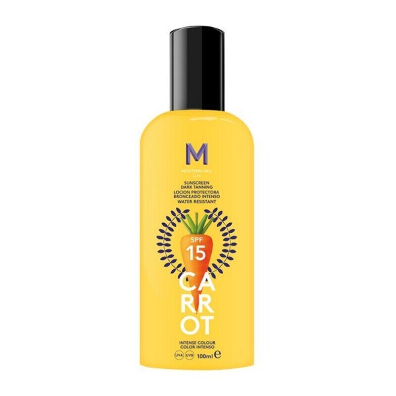 Aurinkovoide Mediterraneo Sun Carrot Sunscreen Dark Tanning Spf15, 100 ml hinta ja tiedot | Aurinkovoiteet | hobbyhall.fi