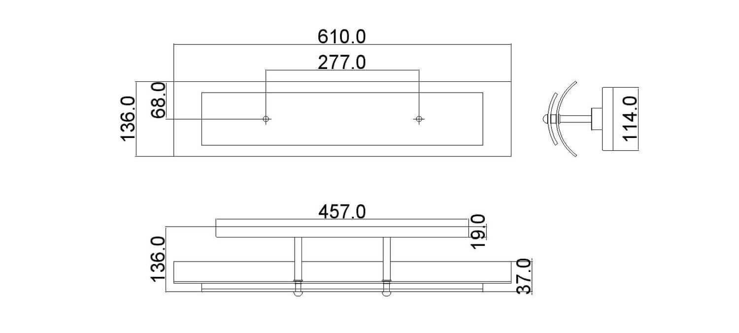 Seinävalaisin Elstead Lighting Duet HK-DUET3-BATH hinta ja tiedot | Seinävalaisimet | hobbyhall.fi