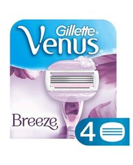 Vaihdettava terä Gillette Venus Breeze, 4 kpl hinta ja tiedot | Parranajo ja karvanpoisto | hobbyhall.fi