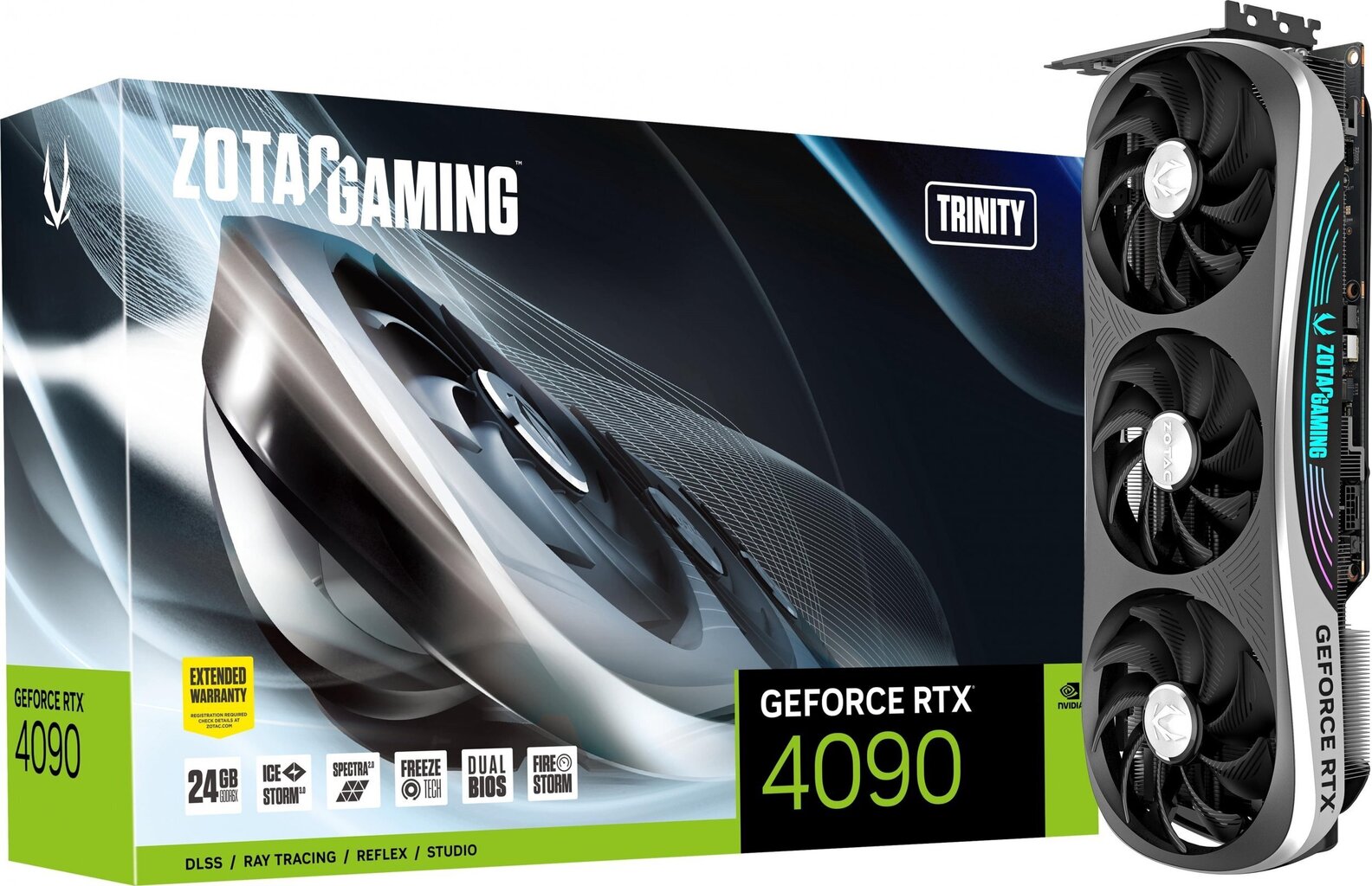 Zotac GeForce RTX 4090 Trinity 24GB GDDR6X hinta ja tiedot | Näytönohjaimet | hobbyhall.fi