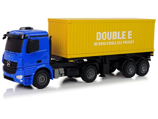 Suuri kauko-ohjattava kuorma-auto 58 cm pitkä Double E, sininen hinta ja tiedot | Poikien lelut | hobbyhall.fi