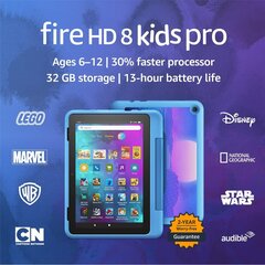 Amazon Fire HD 8 32GB Kids Pro 2022, cyber blue hinta ja tiedot | Tabletit | hobbyhall.fi