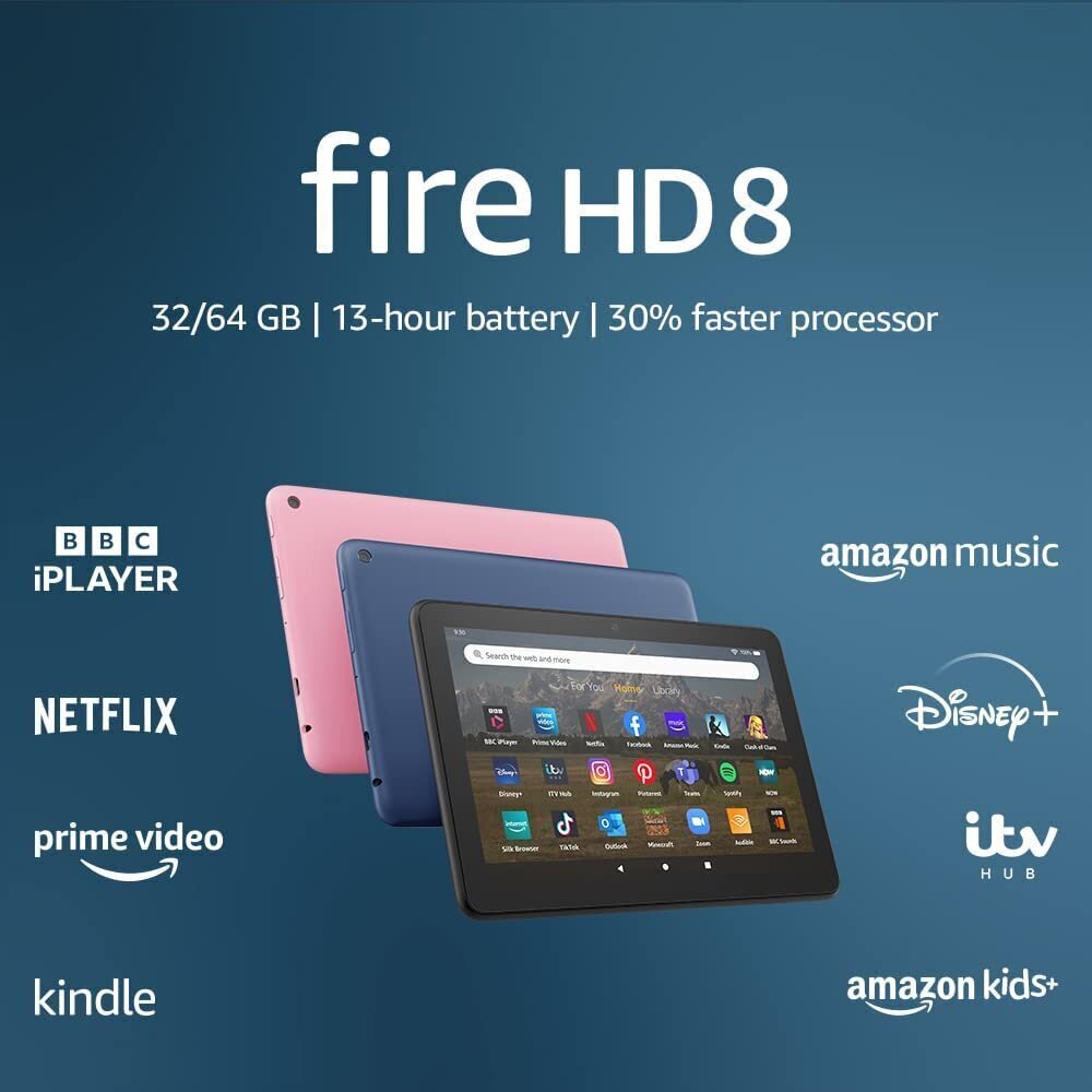 Amazon Fire HD 8 32GB 2022, musta hinta ja tiedot | Tabletit | hobbyhall.fi