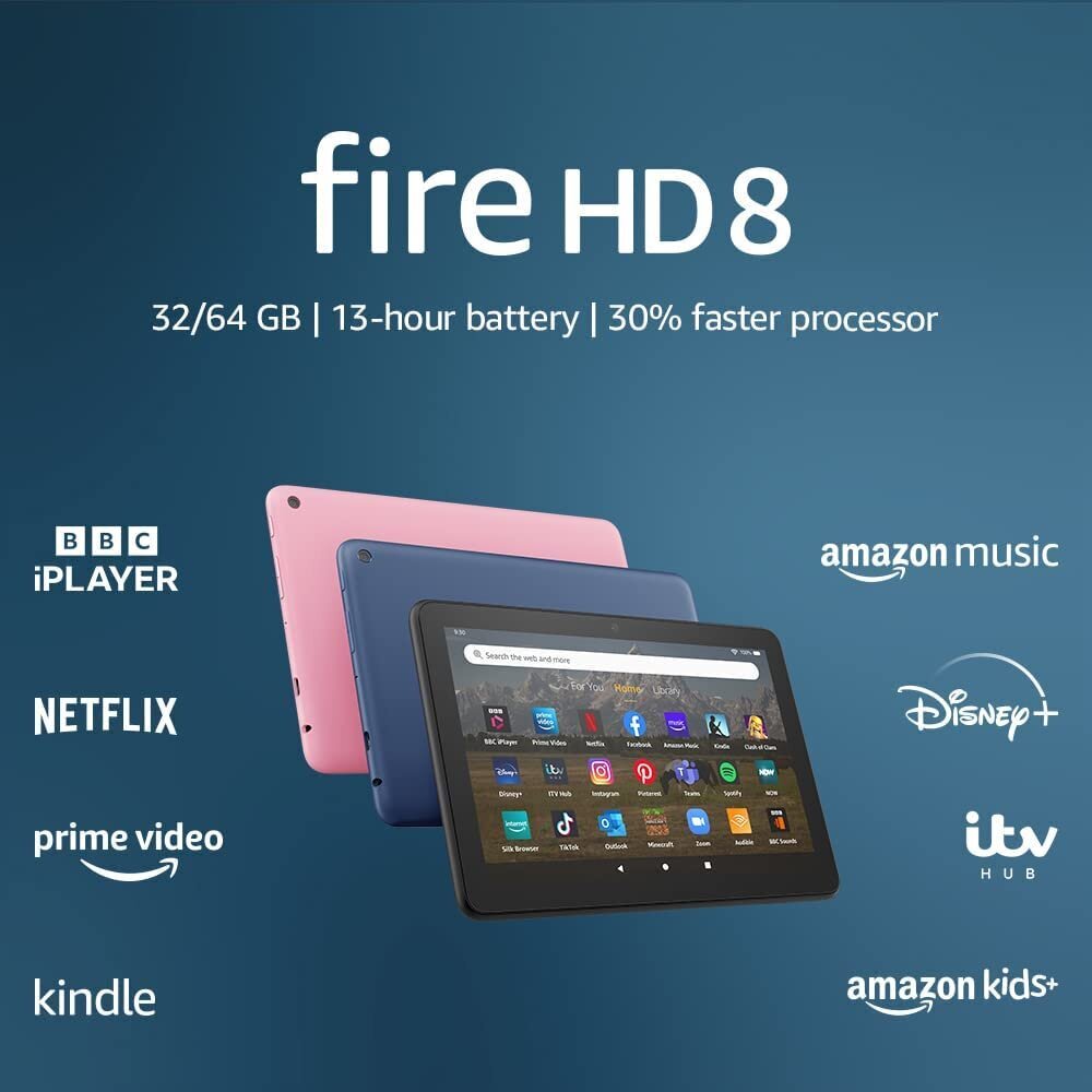 Amazon Fire HD 8 32GB 2022, sininen hinta ja tiedot | Tabletit | hobbyhall.fi